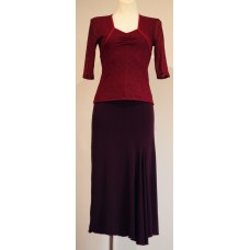 Katrin bordo top + Nelly viola skirt